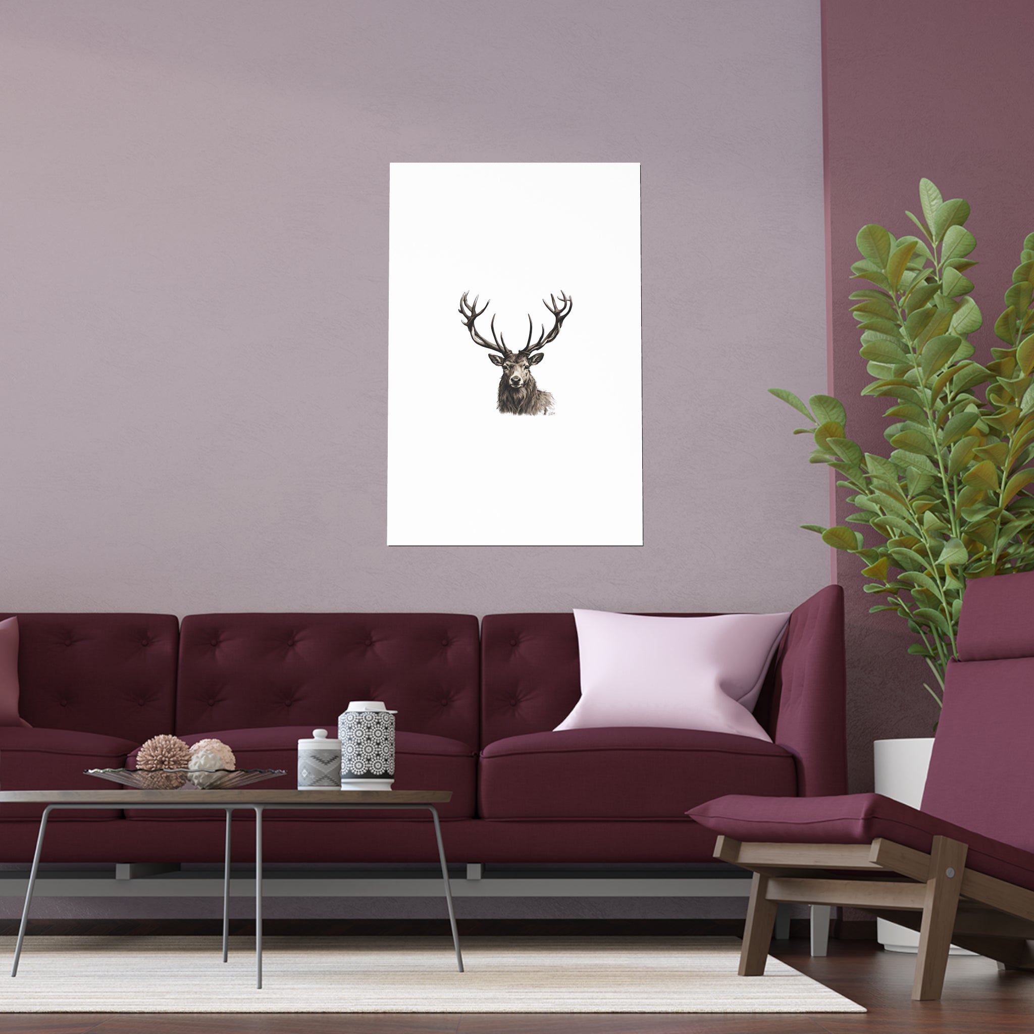 Stag Silk Poster