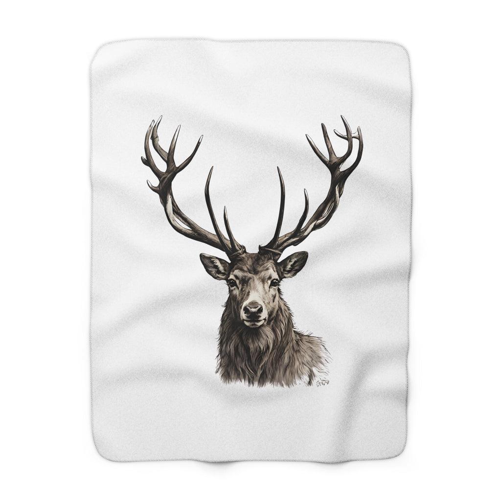 Stag Sherpa Blanket