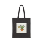 Plant Mom Tote, Cotton Canvas Tote Bag | Succulent Pun, Leaf Doodle
