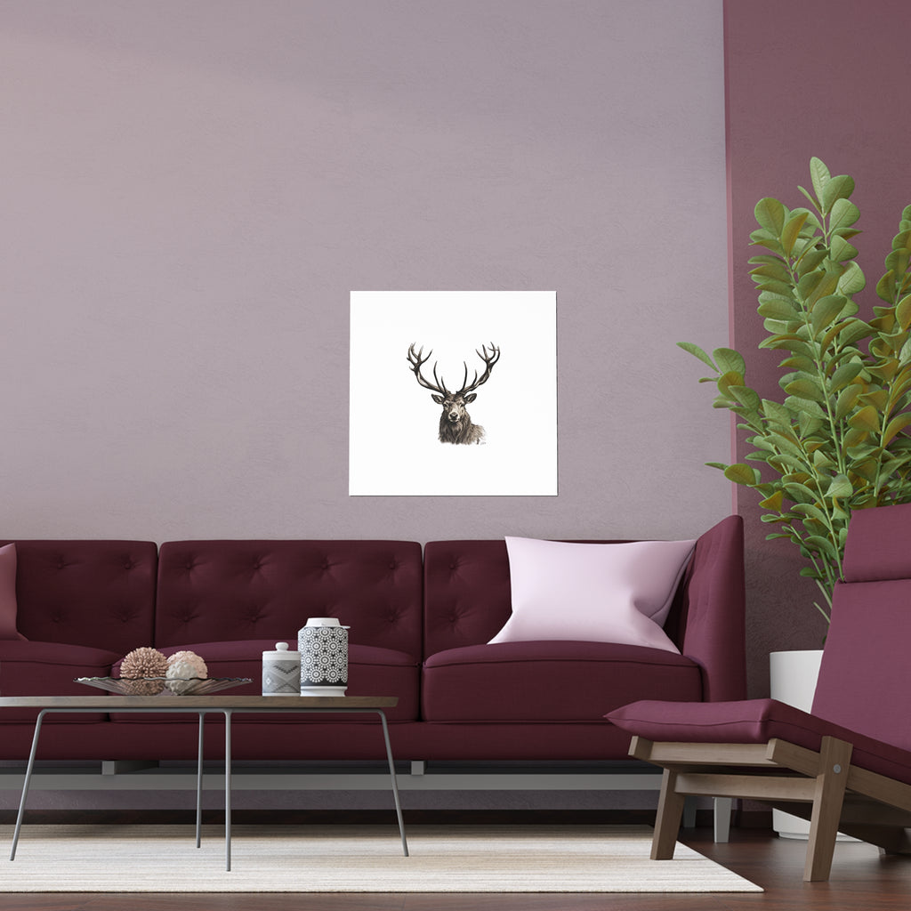 Stag Silk Poster