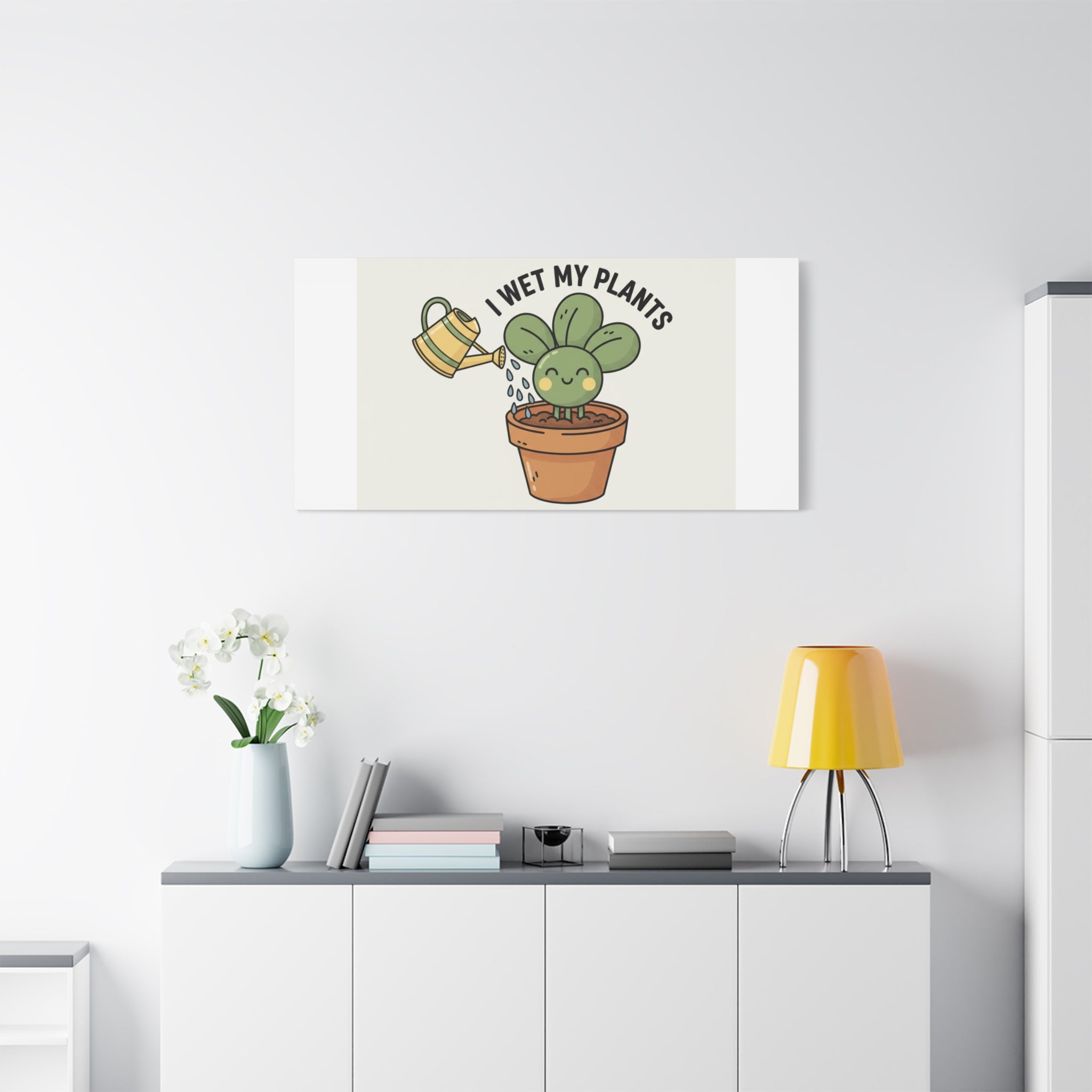 I Wet My Plants Canvas | Plant Parent Humor, Succulent Pun Wall Art