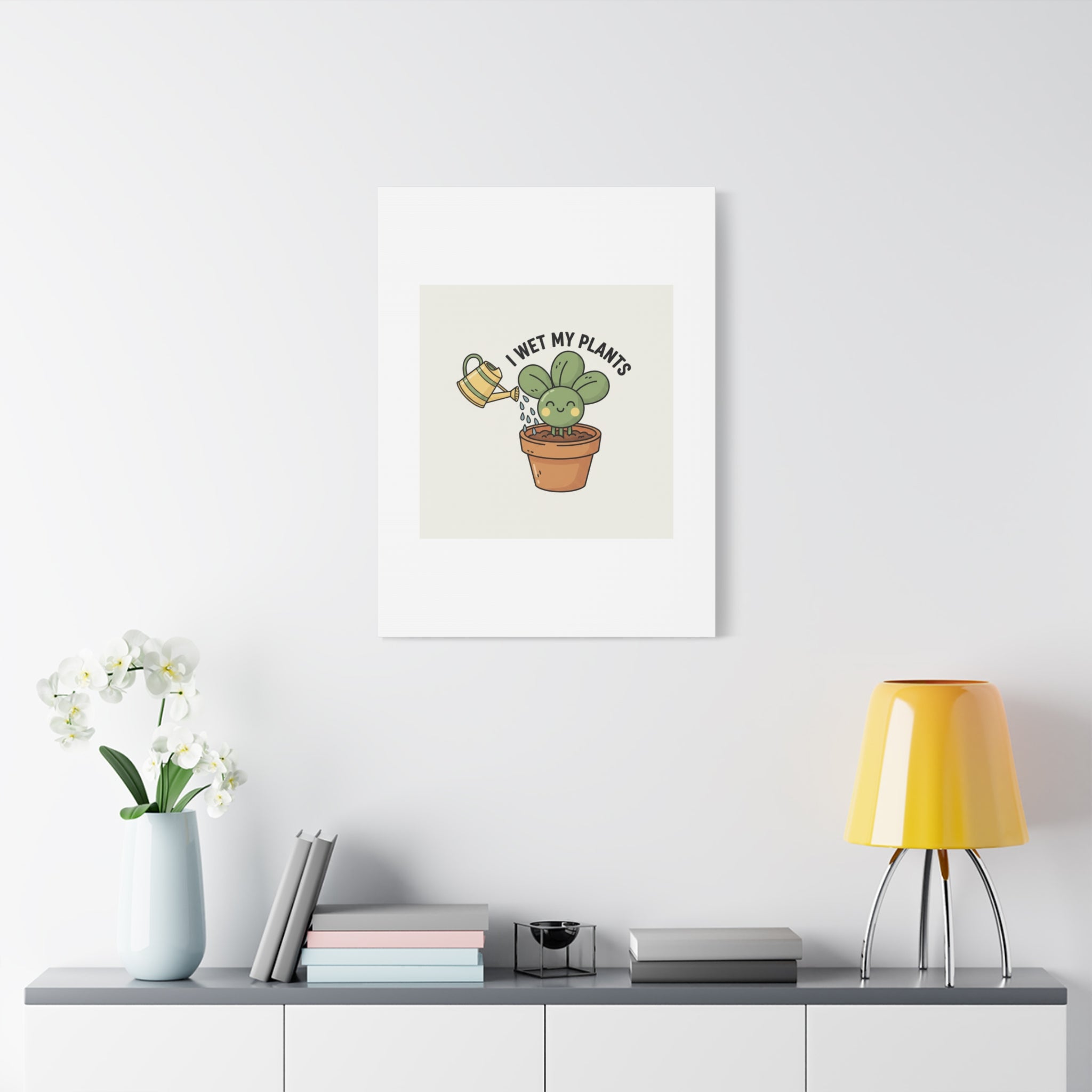 I Wet My Plants Canvas | Plant Parent Humor, Succulent Pun Wall Art