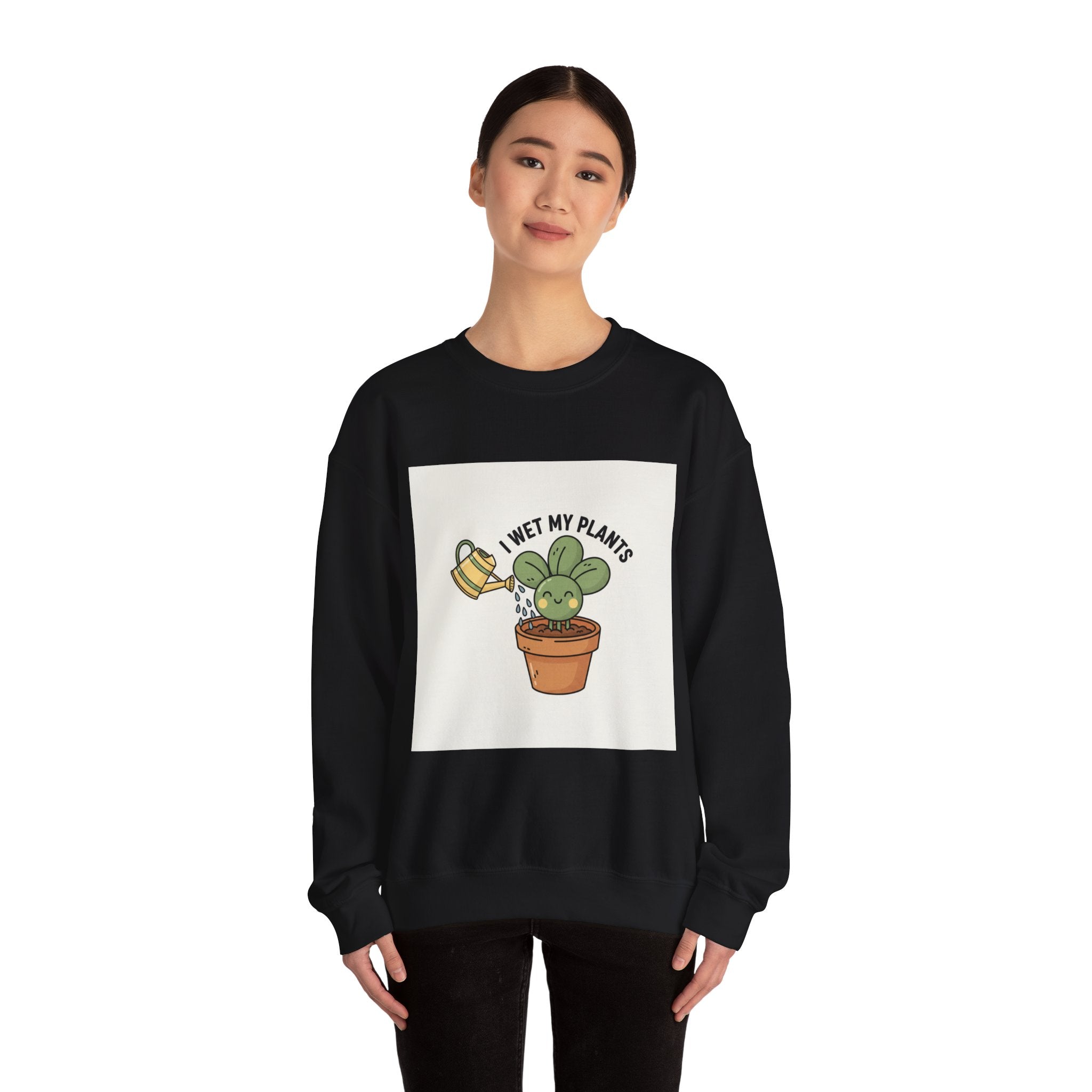 I Wet My Plants Sweatshirt | Plant Parent Humor, Succulent Pun, Sage Palette