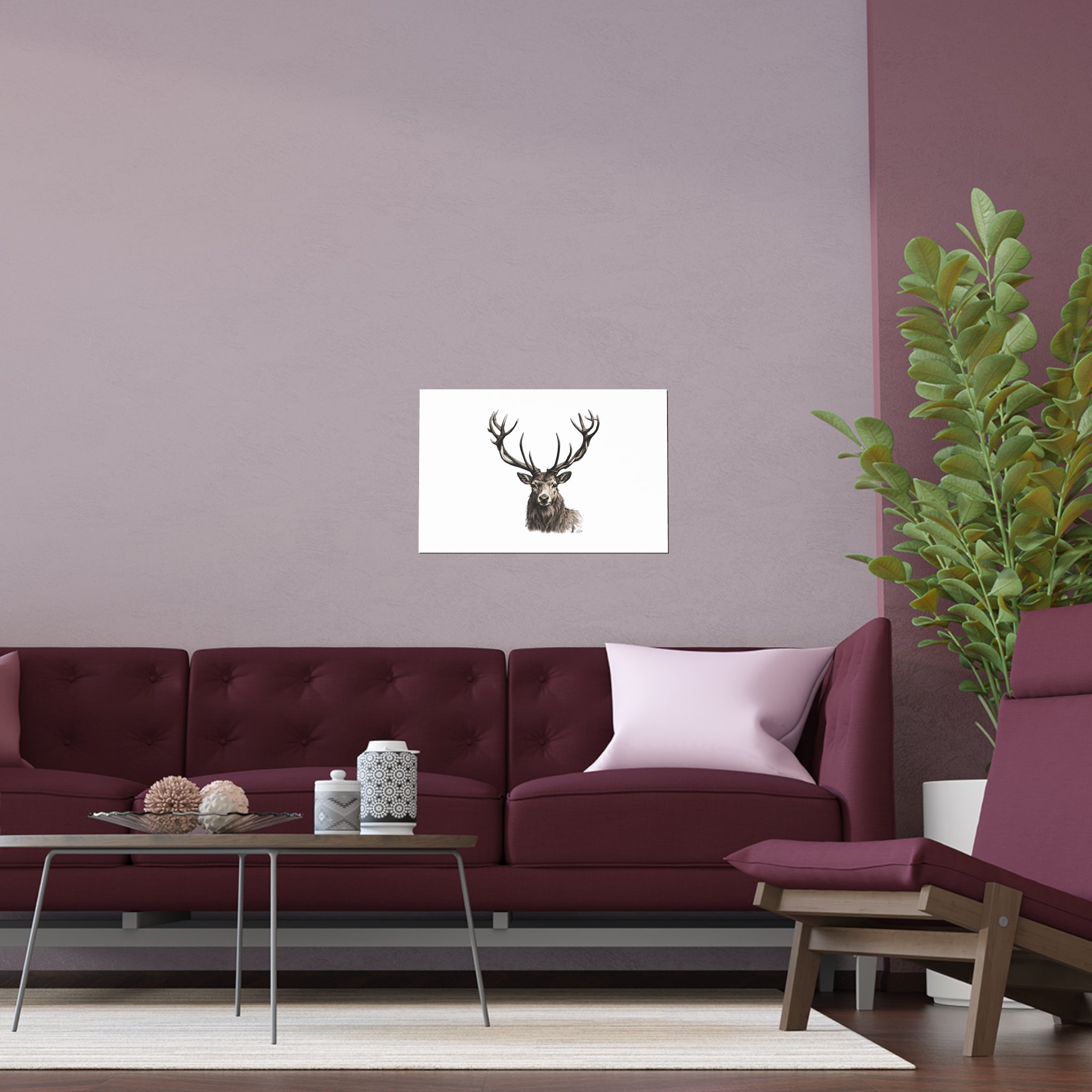 Stag Silk Poster