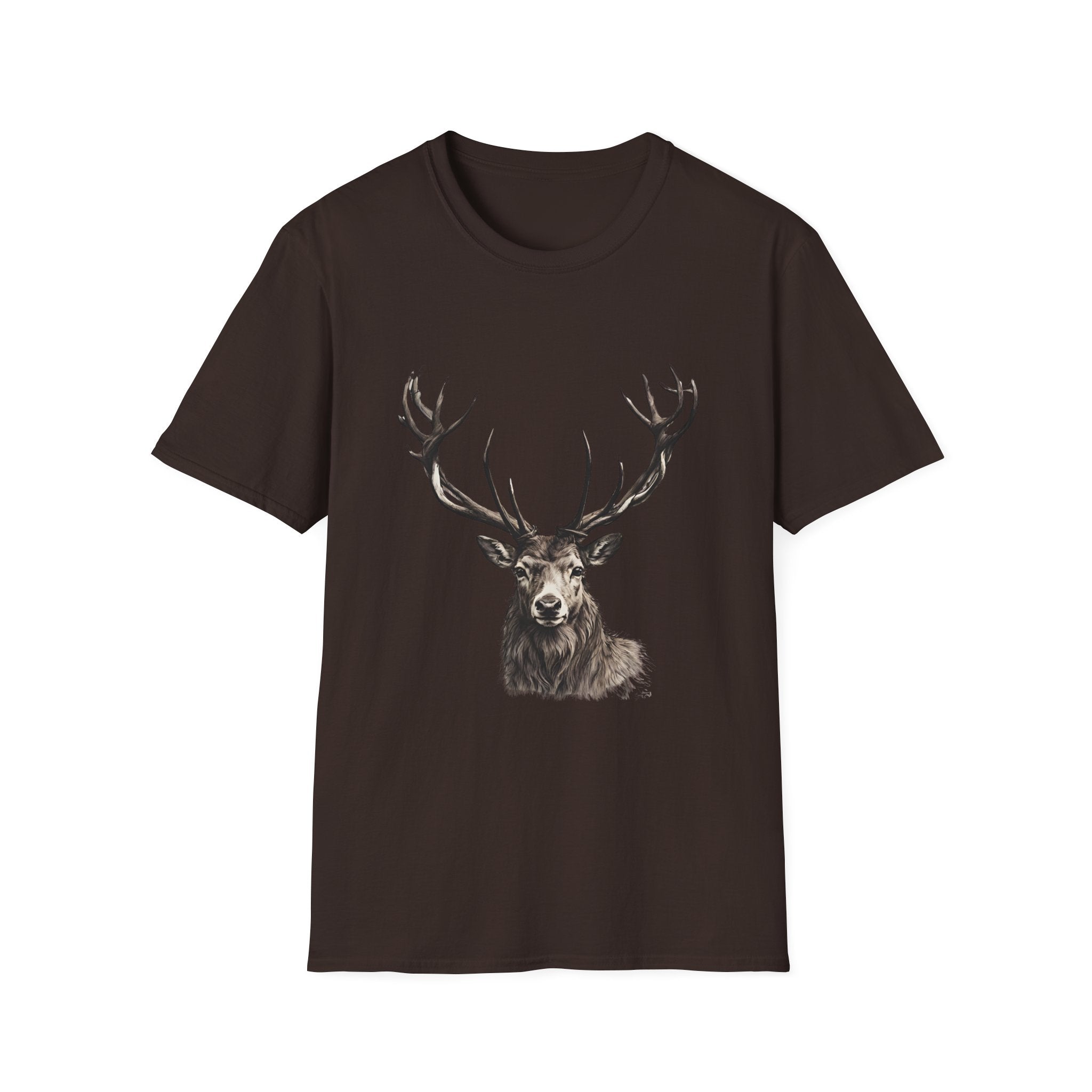 Stag T-Shirt — Realistic Stag Graphic Tee