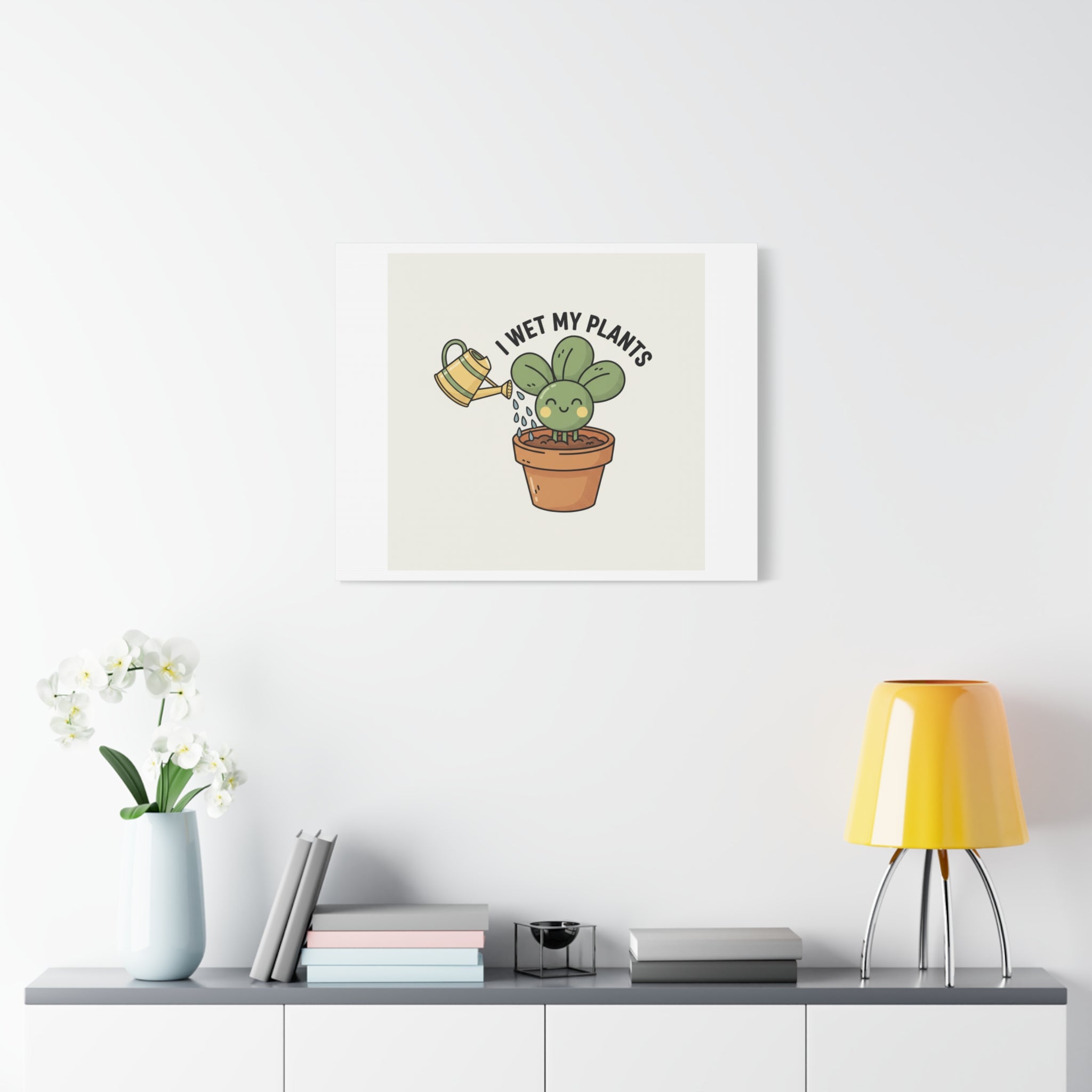 I Wet My Plants Canvas | Plant Parent Humor, Succulent Pun Wall Art
