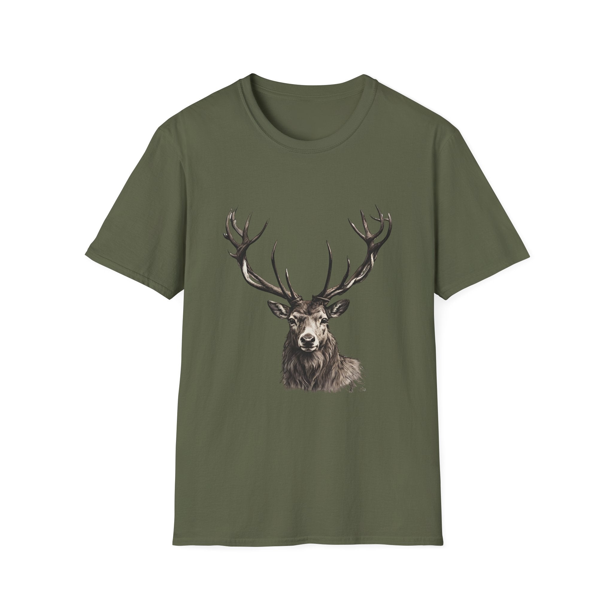 Stag T-Shirt — Realistic Stag Graphic Tee