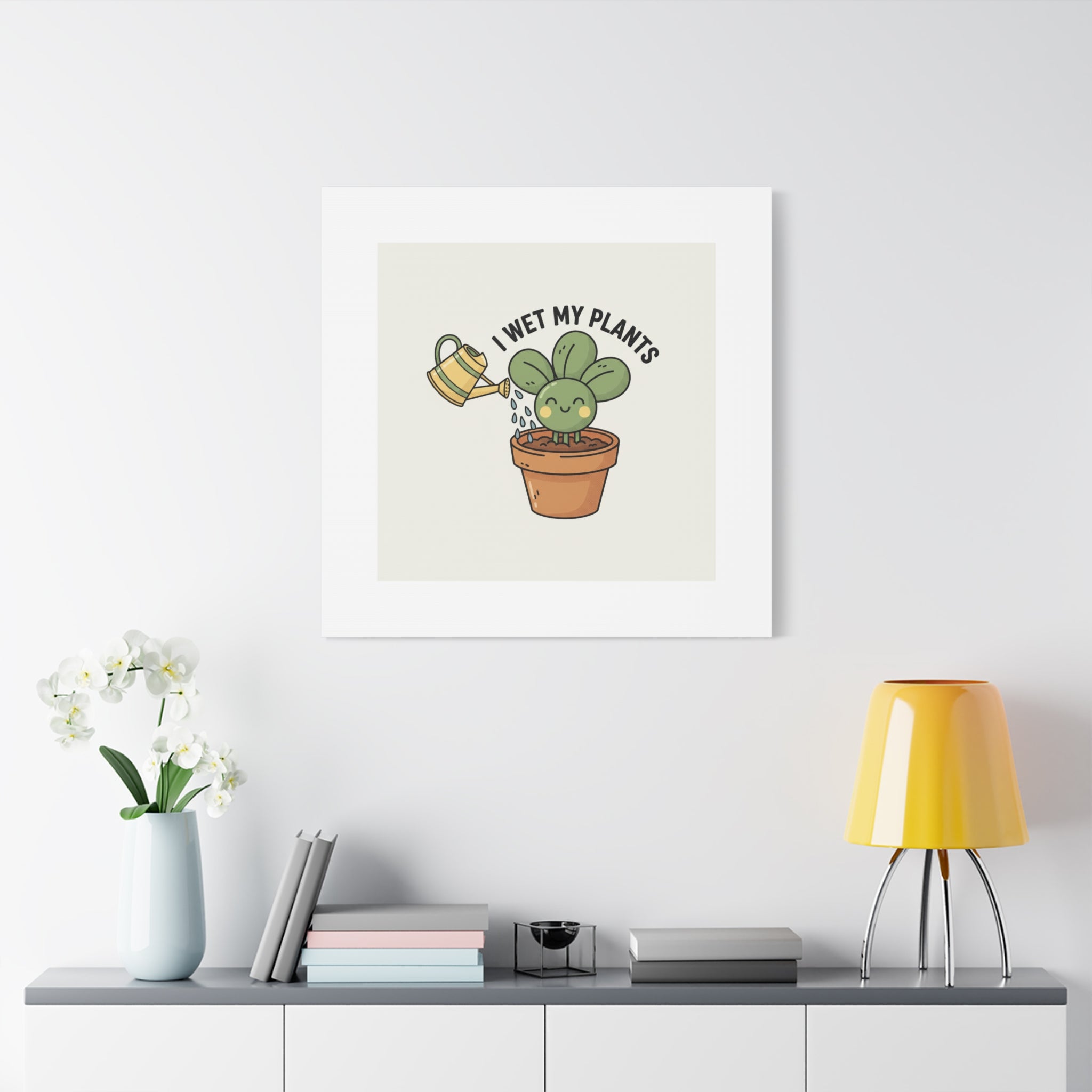 I Wet My Plants Canvas | Plant Parent Humor, Succulent Pun Wall Art