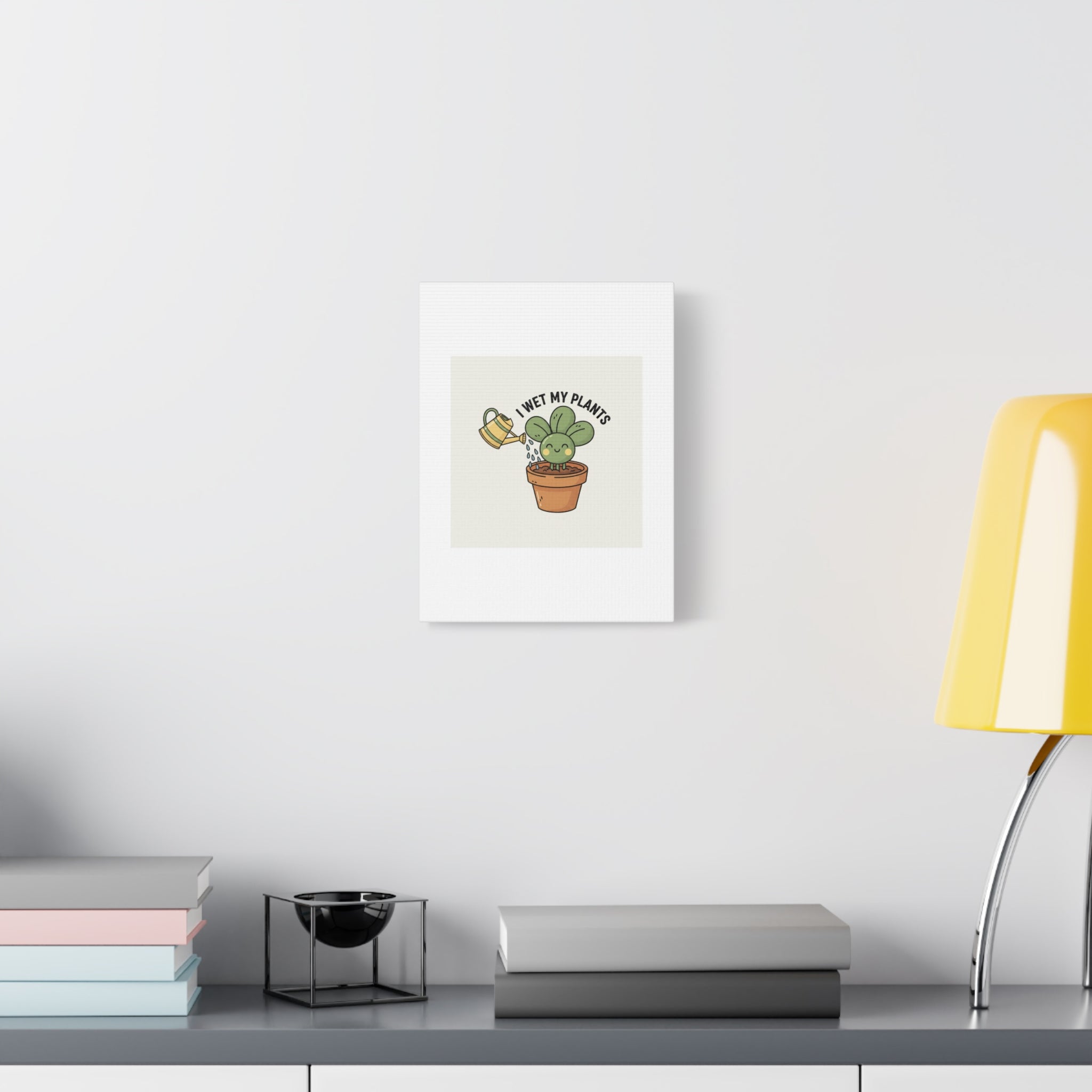 I Wet My Plants Canvas | Plant Parent Humor, Succulent Pun Wall Art