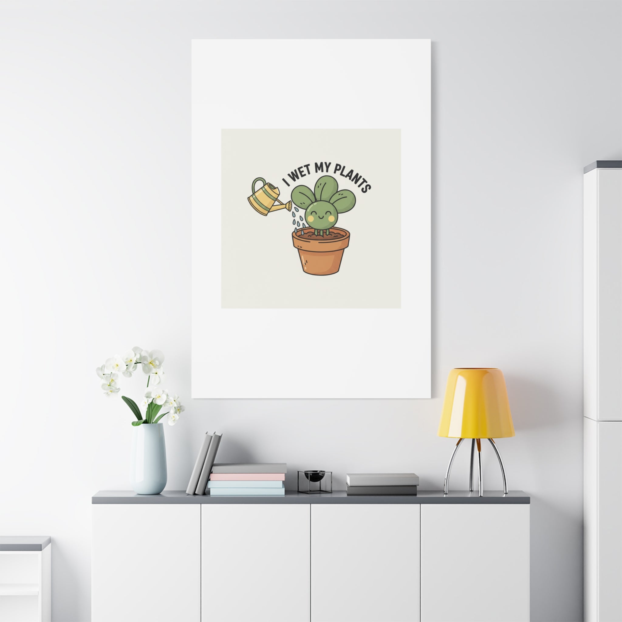 I Wet My Plants Canvas | Plant Parent Humor, Succulent Pun Wall Art