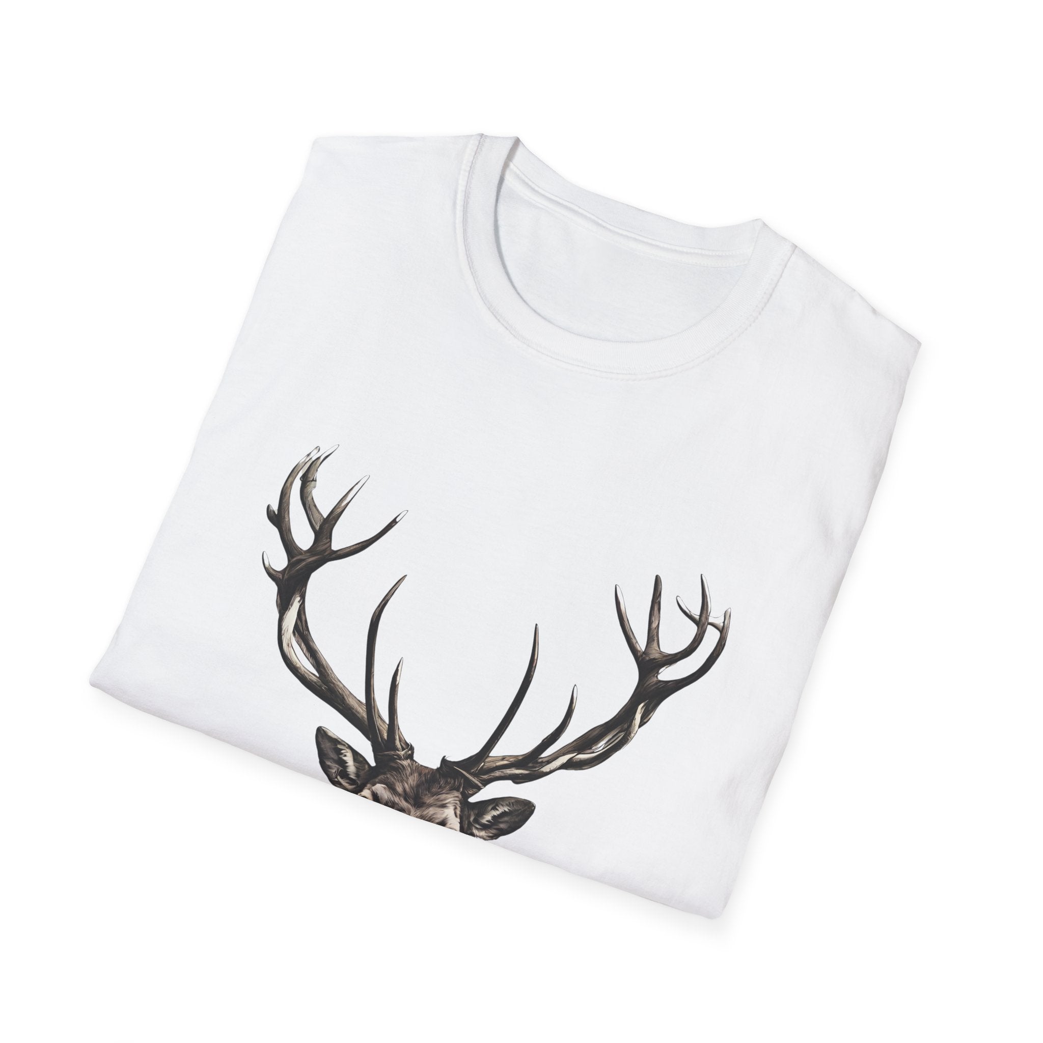 Stag T-Shirt — Realistic Stag Graphic Tee