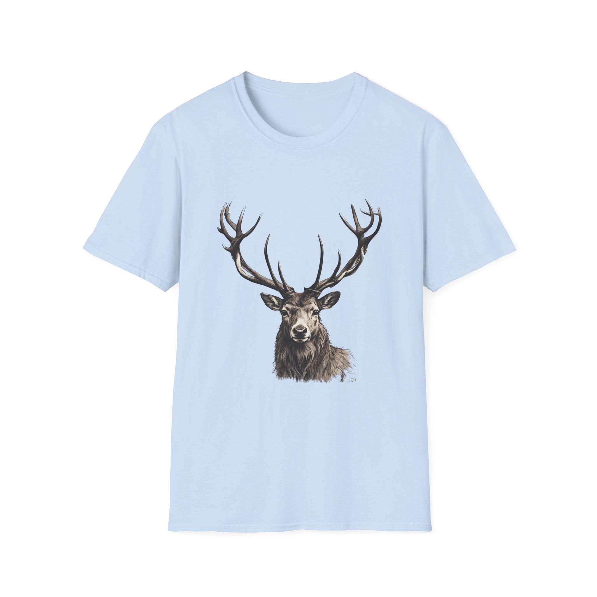 Stag T-Shirt — Realistic Stag Graphic Tee