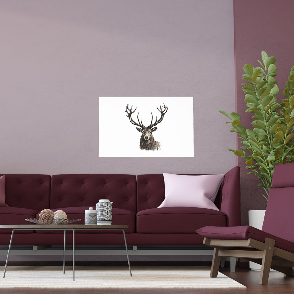 Stag Silk Poster