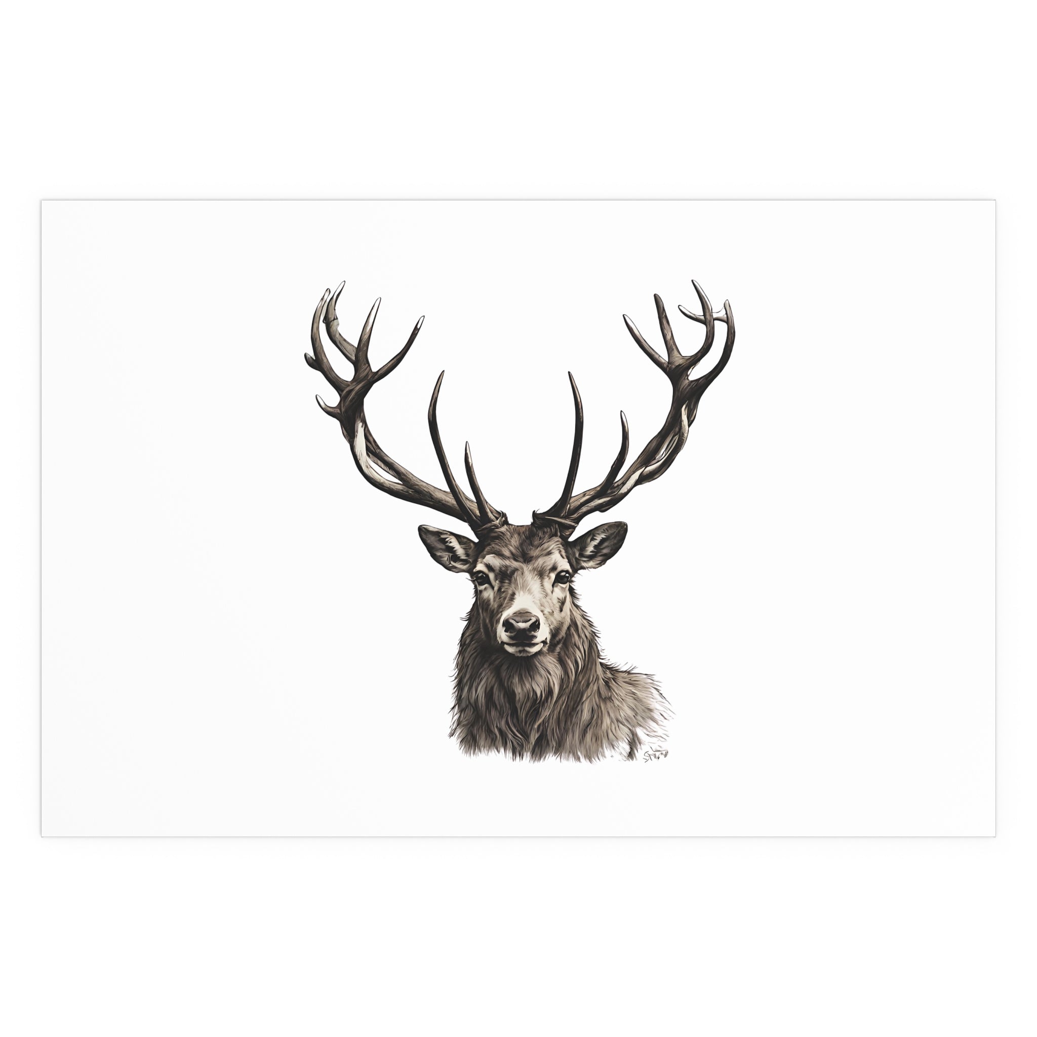 Stag Silk Poster