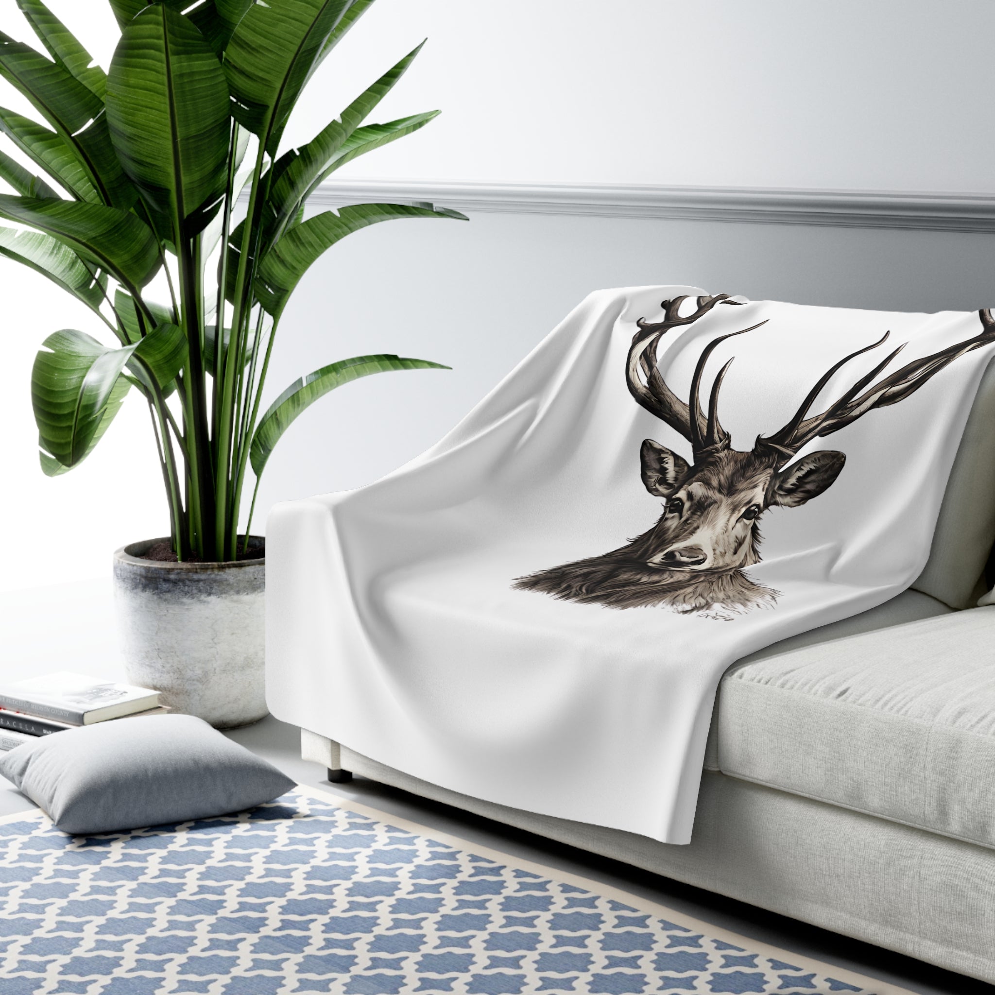 Stag Sherpa Blanket