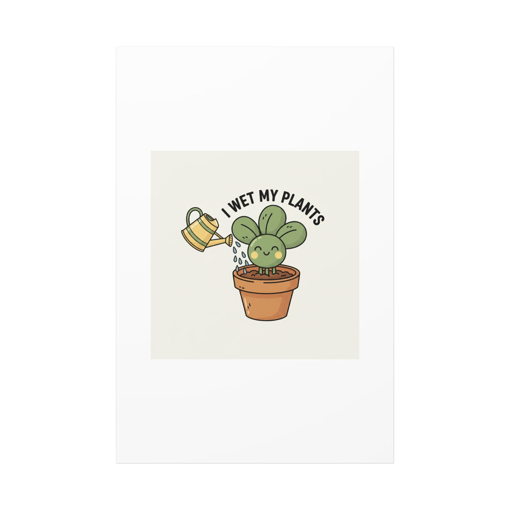 I Wet My Plants Canvas | Plant Parent Humor, Succulent Pun Wall Art