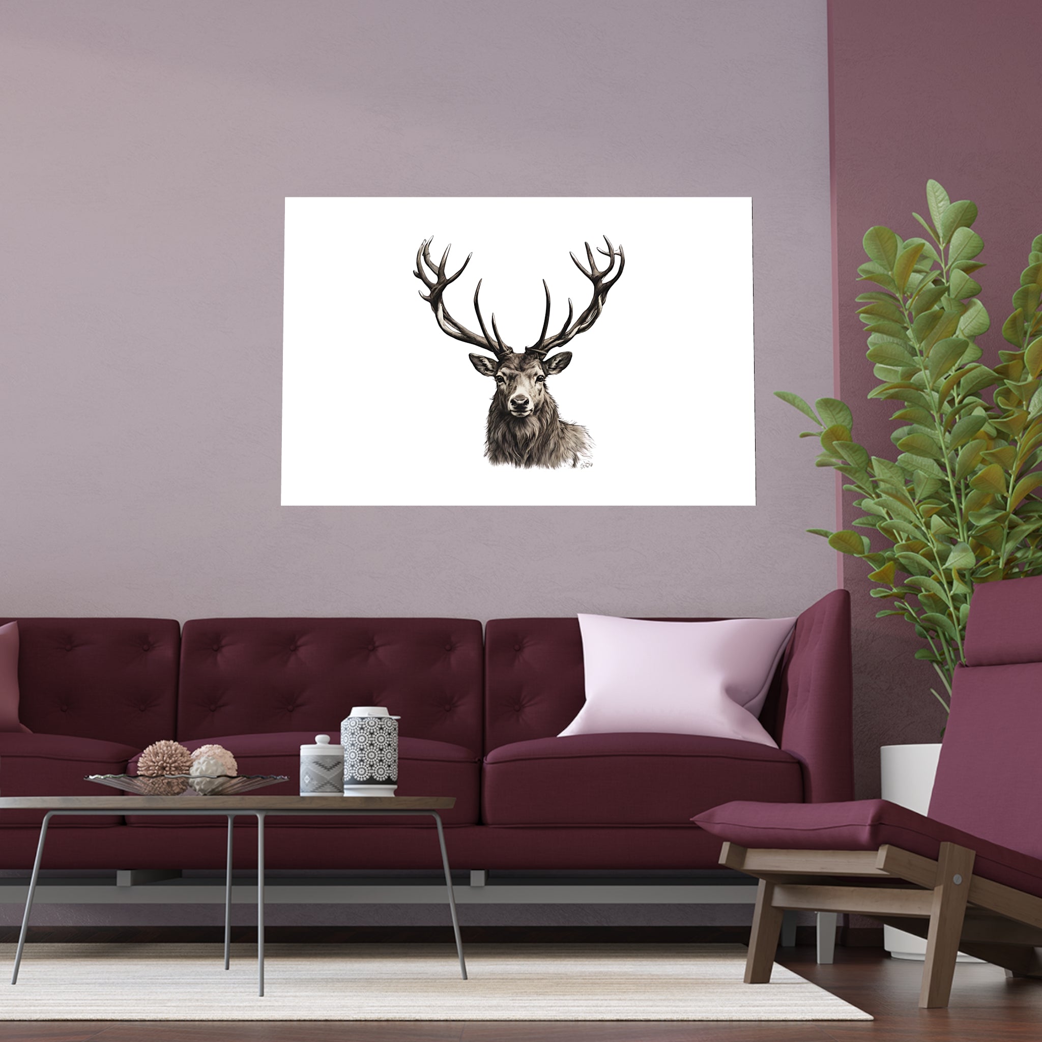 Stag Silk Poster