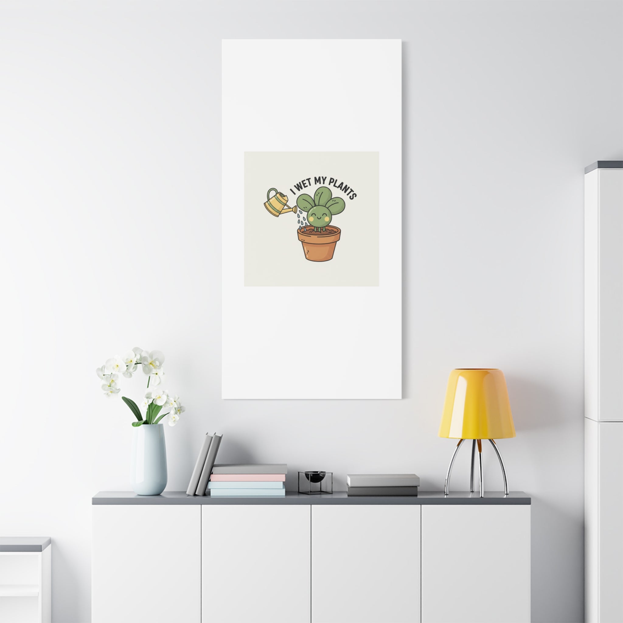 I Wet My Plants Canvas | Plant Parent Humor, Succulent Pun Wall Art