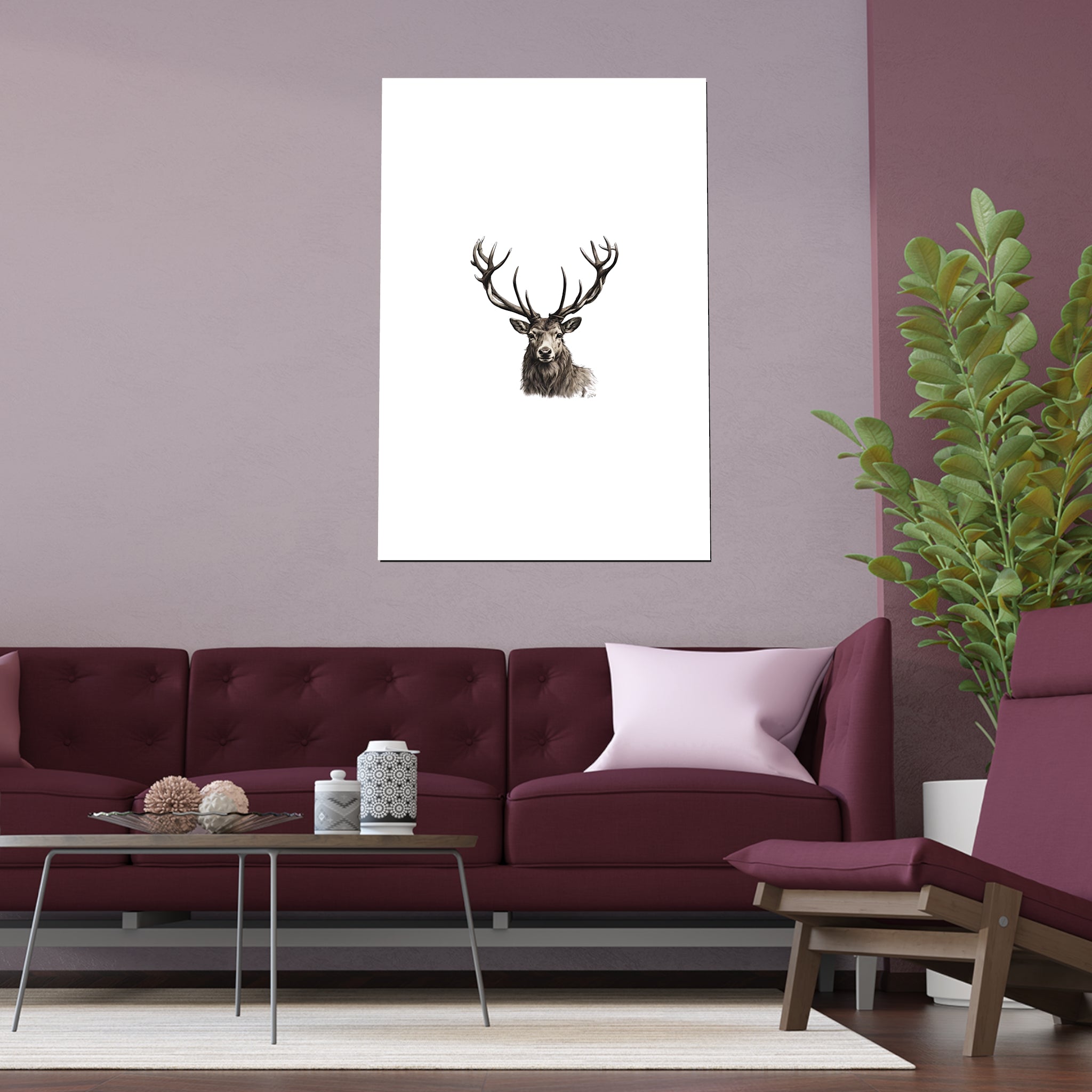 Stag Silk Poster