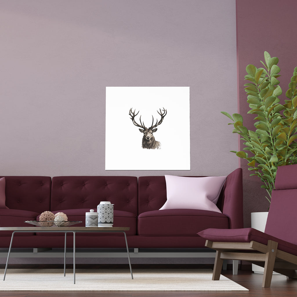 Stag Silk Poster