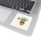 I Wet My Plants Sticker | Plant Parent Pun, Succulent Humor, Sage Cream Kiss-Cut