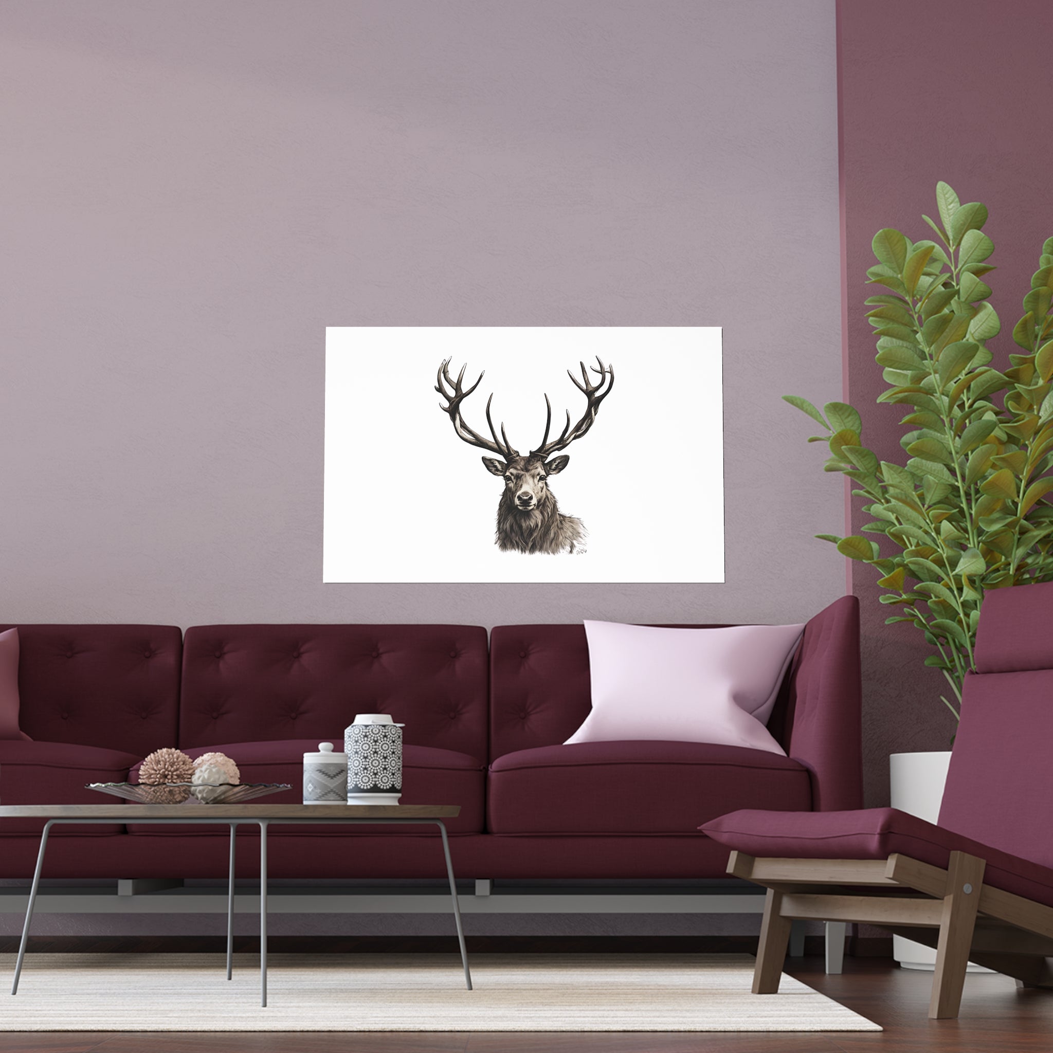 Stag Silk Poster
