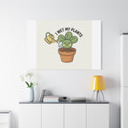 I Wet My Plants Canvas | Plant Parent Humor, Succulent Pun Wall Art