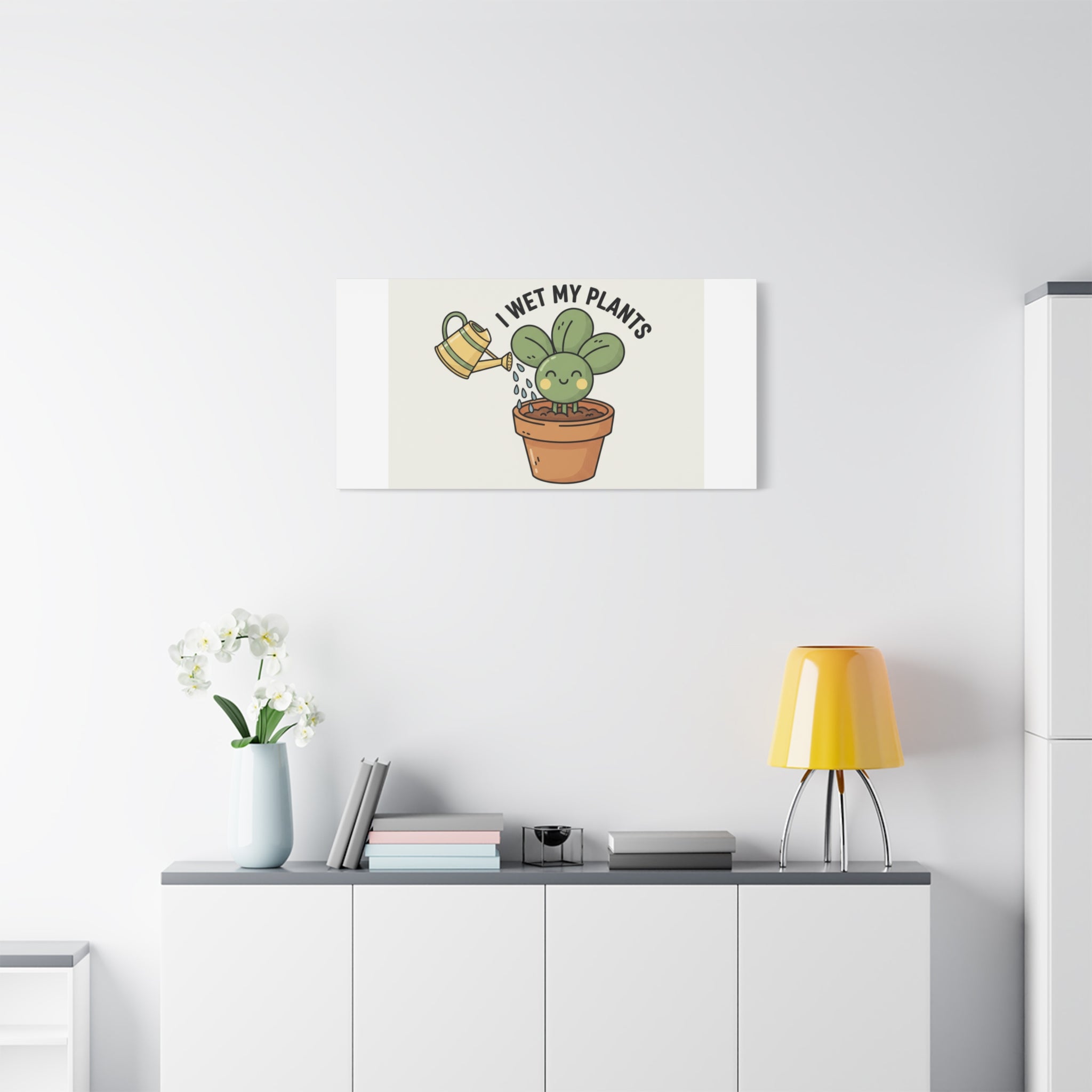 I Wet My Plants Canvas | Plant Parent Humor, Succulent Pun Wall Art
